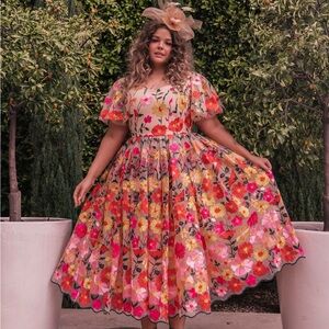 JessaKae Multicolor Floral Midi Dress
